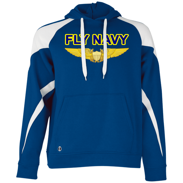 Fly Navy NFO Athletic Colorblock Fleece Hoodie