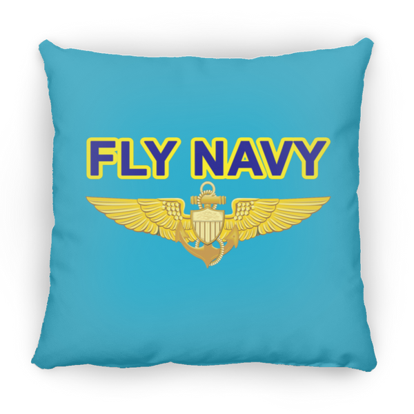 Fly Navy Aviator Pillow - Medium Square