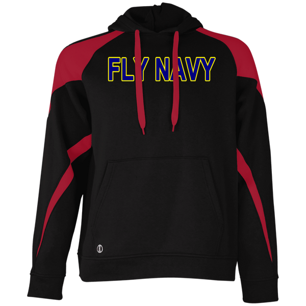 Fly Navy 2 Athletic Colorblock Fleece Hoodie