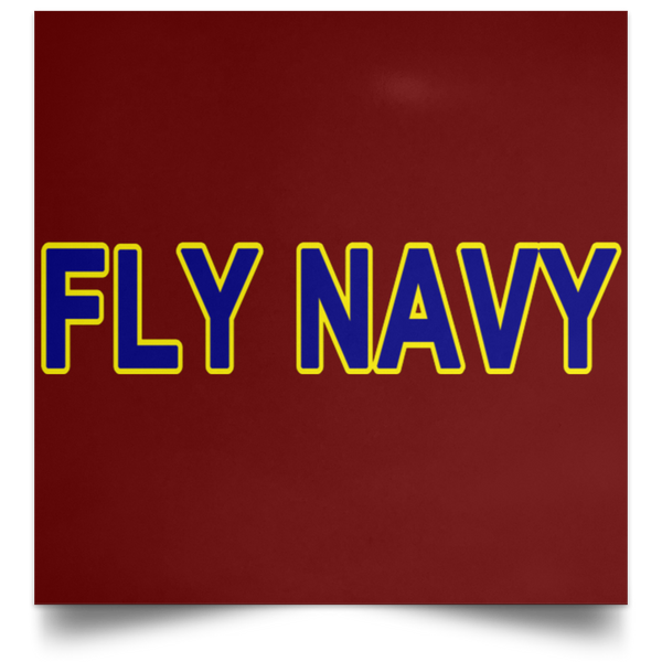 Fly Navy 2 Poster - Square