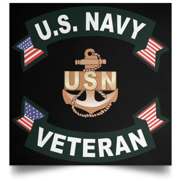 Navy Vet 1 Poster - Square