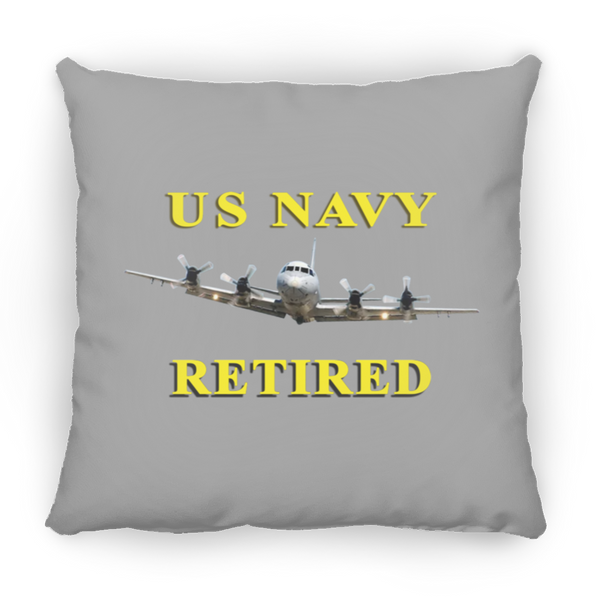 Navy Retired 1 Pillow - Medium Square