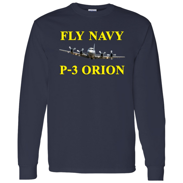 Fly Navy P-3 3 LS Cotton T-Shirt