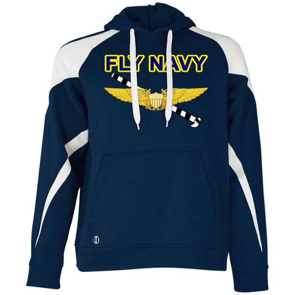 Fly Navy Tailhook 3 Athletic Colorblock Fleece Hoodie