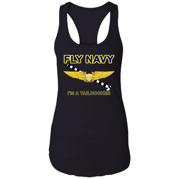 Fly Navy Tailhooker 3 Ladies' Ideal Racerback Tank