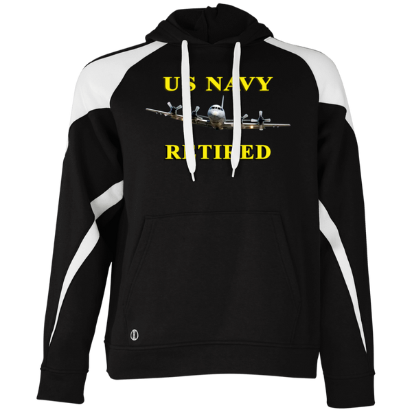 Navy Retired 1 Athletic Colorblock Fleece Hoodie