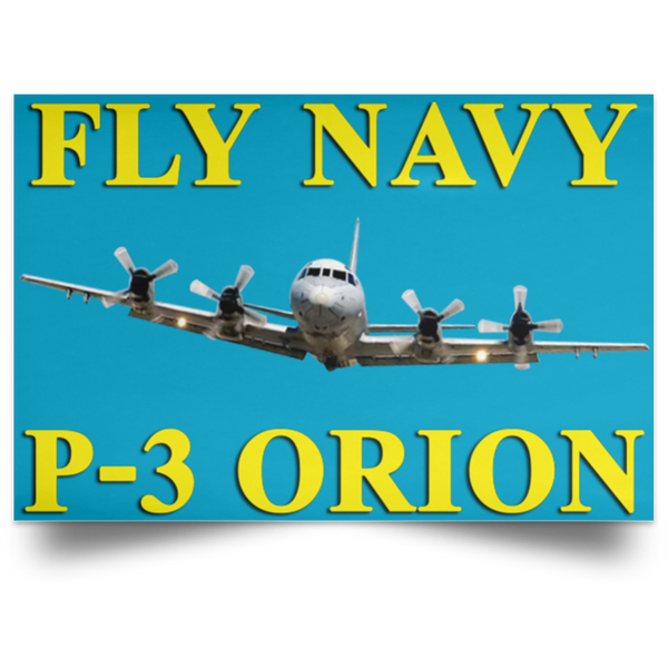 Fly Navy P-3 3 Poster - Landscape