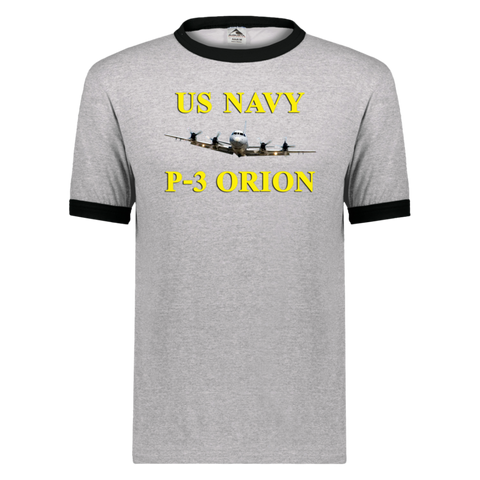 US Navy P-3 3 Unisex Ringer Tee