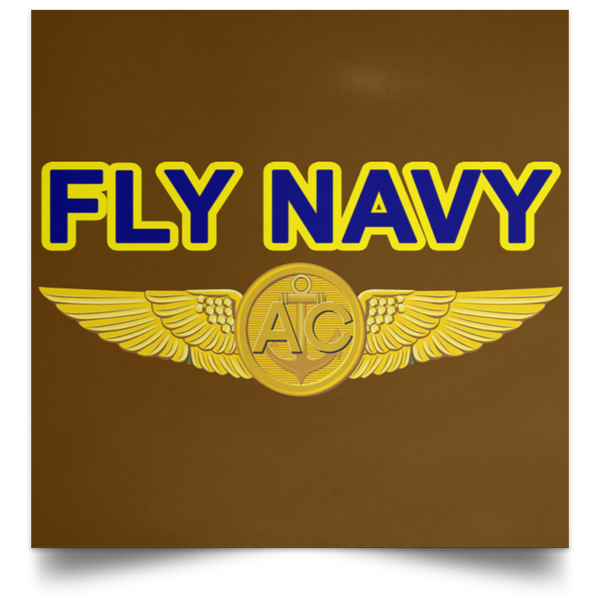 Fly Navy Aircrew Poster - Square