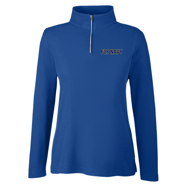 Fly Navy 2 Core 365 Ladies' Fusion Quarter Zip