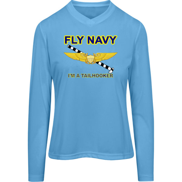 Fly Navy Tailhooker 3 Team 365 Ladies' Zone LS Tee