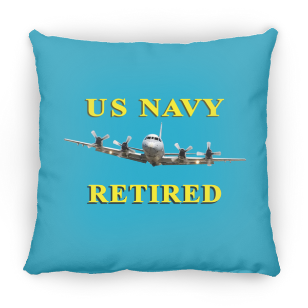 Navy Retired 1 Pillow - Medium Square