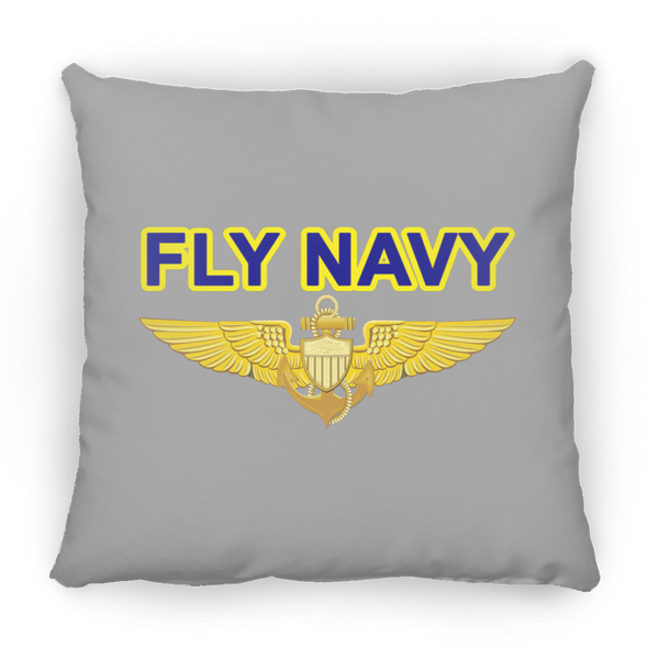 Fly Navy Aviator Pillow - Large Square