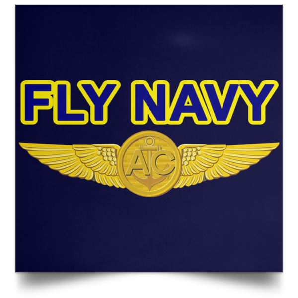 Fly Navy Aircrew Poster - Square