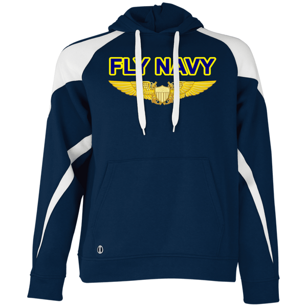 Fly Navy NFO Athletic Colorblock Fleece Hoodie