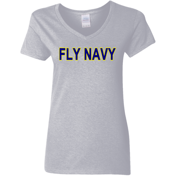 Fly Navy 2 Ladies' V-Neck T-Shirt