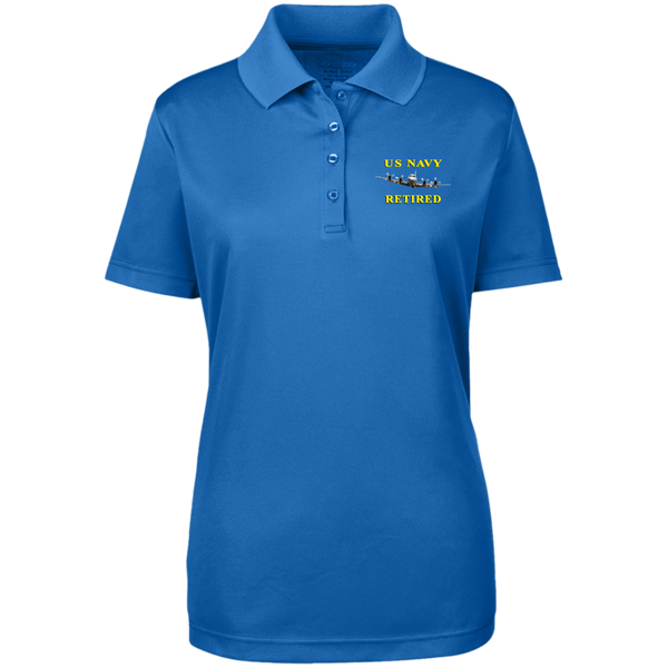 Navy Retired 1 Core 365 Ladies' Origin Pique Polo