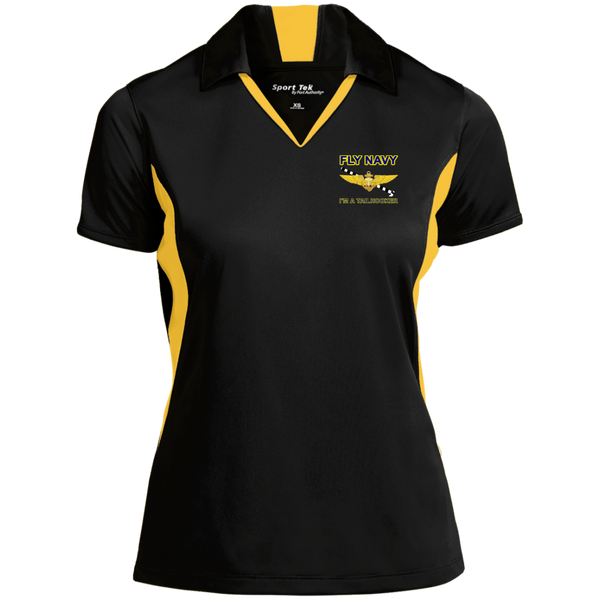 Fly Navy Tailhooker Ladies' Colorblock Performance Polo
