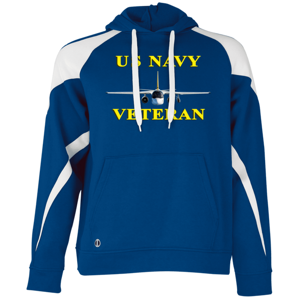 Navy Vet 3 Athletic Colorblock Fleece Hoodie