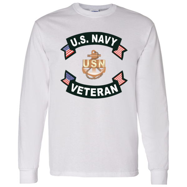 Navy Vet 1 LS Cotton T-Shirt