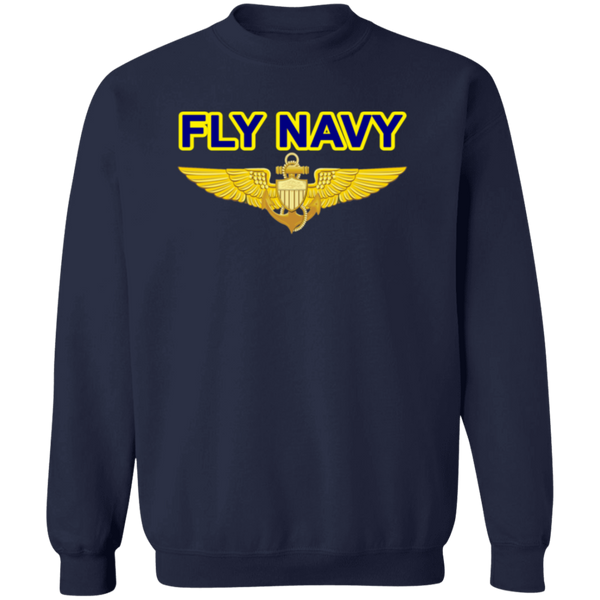 Fly Navy Aviator Crewneck Pullover Sweatshirt