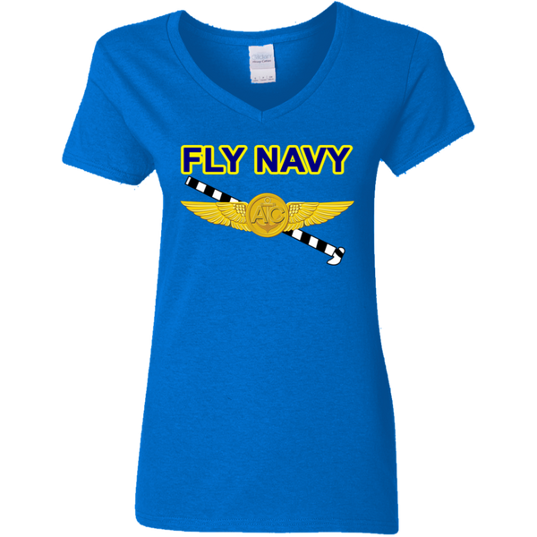 Fly Navy Tailhook 2 Ladies' V-Neck T-Shirt