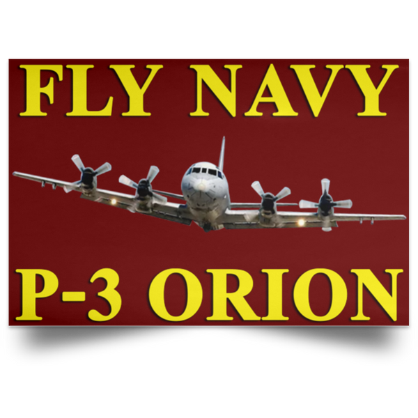 Fly Navy P-3 3 Poster - Landscape