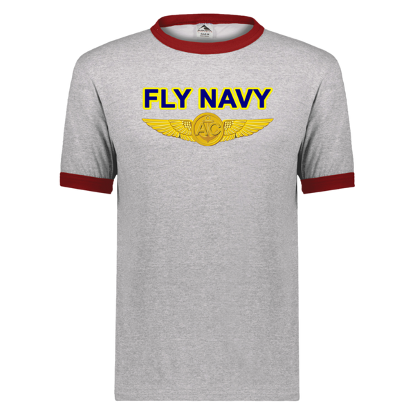 Fly Navy Aircrew Unisex Ringer Tee