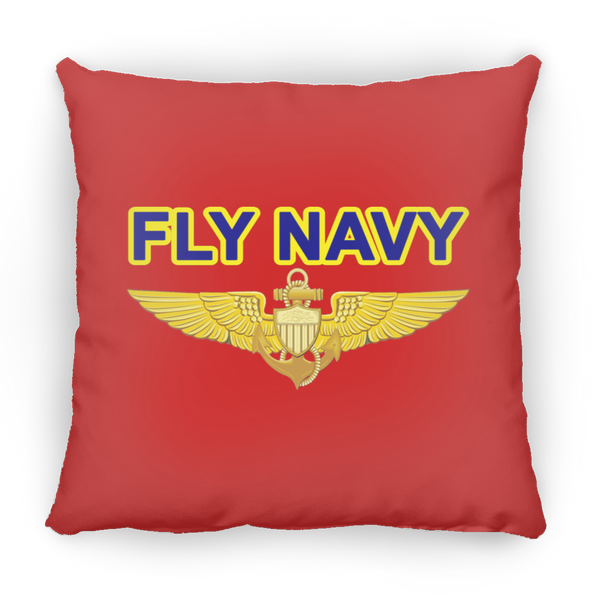 Fly Navy Aviator Pillow - Large Square