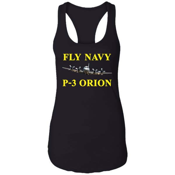 Fly Navy P-3 3 Ladies' Ideal Racerback Tank