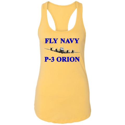 Fly Navy P-3 1 Ladies' Ideal Racerback Tank