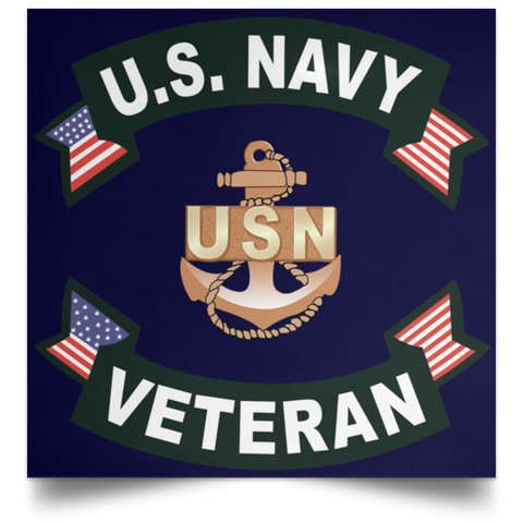 Navy Vet 1 Poster - Square