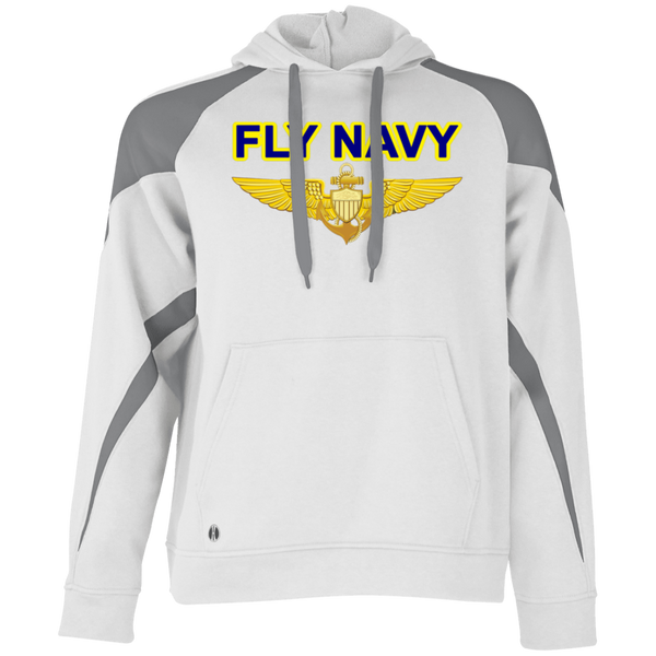 Fly Navy Aviator Athletic Colorblock Fleece Hoodie