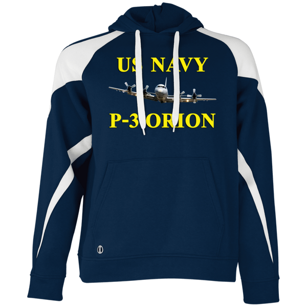 US Navy P-3 3 Athletic Colorblock Fleece Hoodie