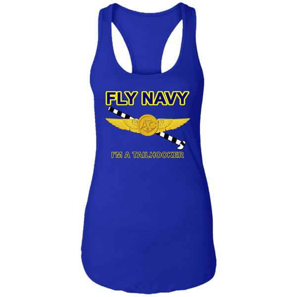 Fly Navy Tailhooker 2 Ladies' Ideal Racerback Tank