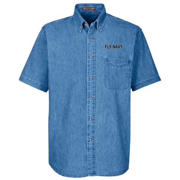 Fly Navy 2 Harriton Denim Shirt