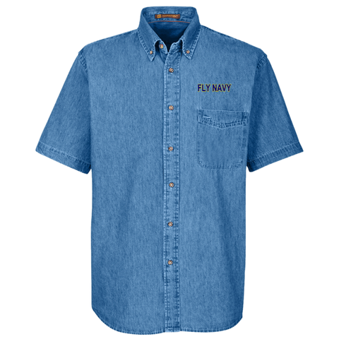 Fly Navy 2 Harriton Denim Shirt