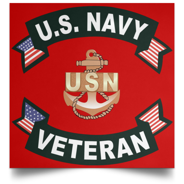 Navy Vet 1 Poster - Square