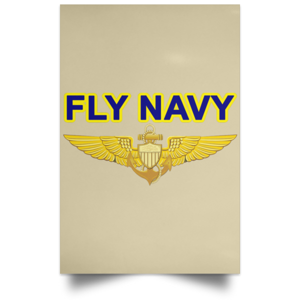 Fly Navy Aviator Poster - Portrait