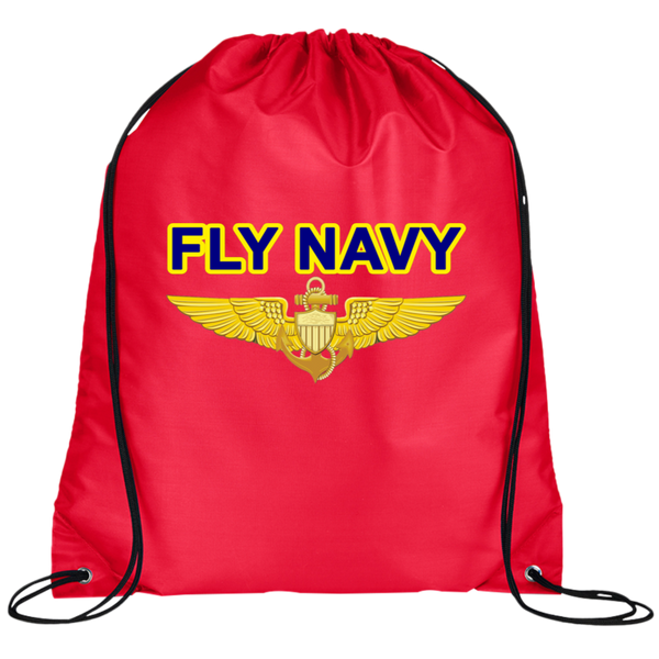 Fly Navy Aviator Drawstring Cinch Backpack