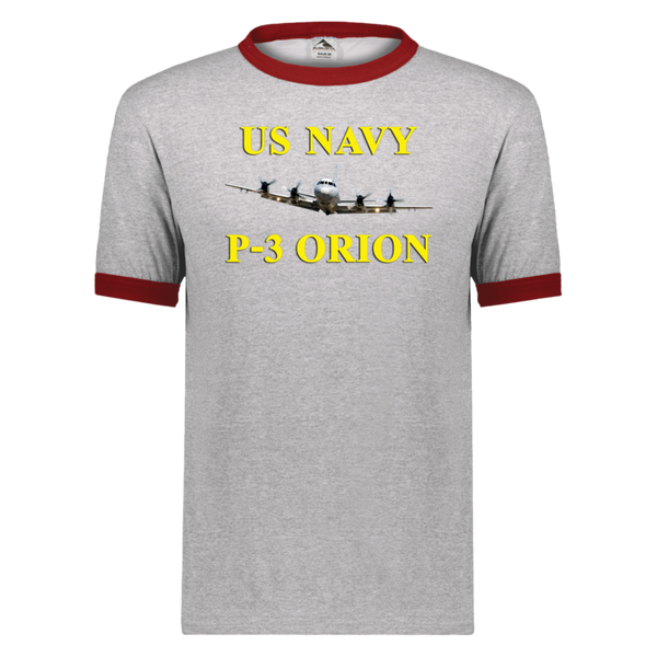 US Navy P-3 3 Unisex Ringer Tee