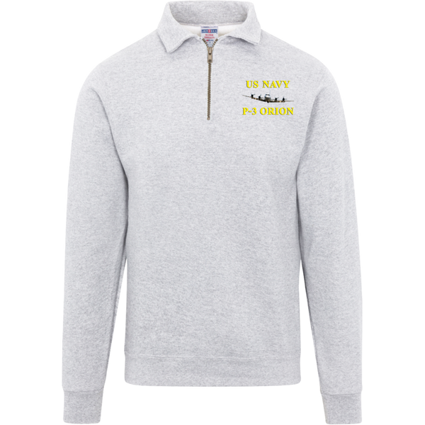 US Navy P-3 3 Jerzees Fleece Quarter Zip Pullover