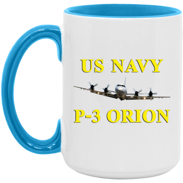 US Navy P-3 3 Accent Mug - 15oz