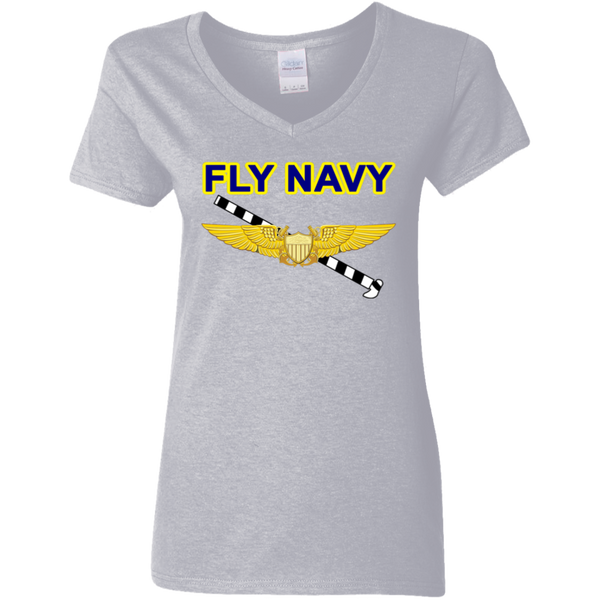 Fly Navy Tailhook 3 Ladies' V-Neck T-Shirt