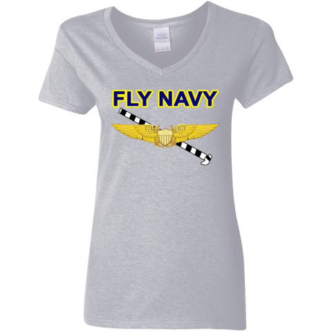 Fly Navy Tailhook 3 Ladies' V-Neck T-Shirt