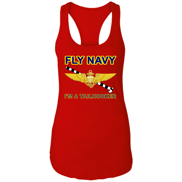 Fly Navy Tailhooker 1 Ladies' Ideal Racerback Tank