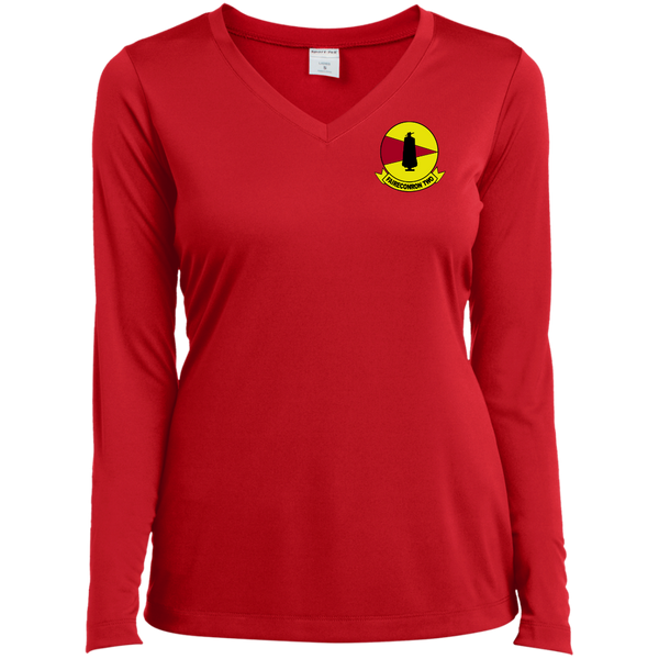 VQ 02 1c Ladies’ LS Performance V-Neck Tee