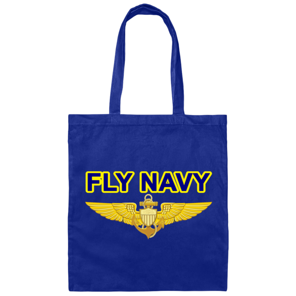 Fly Navy Aviator Canvas Tote Bag