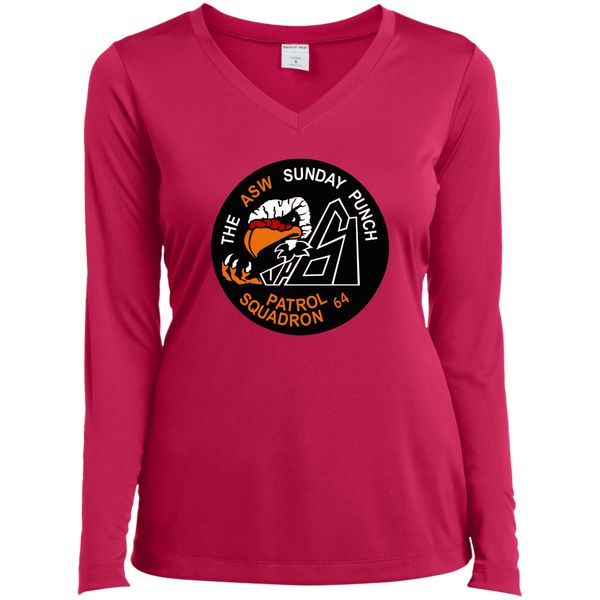 VP 64 1 Ladies’ LS Performance V-Neck Tee