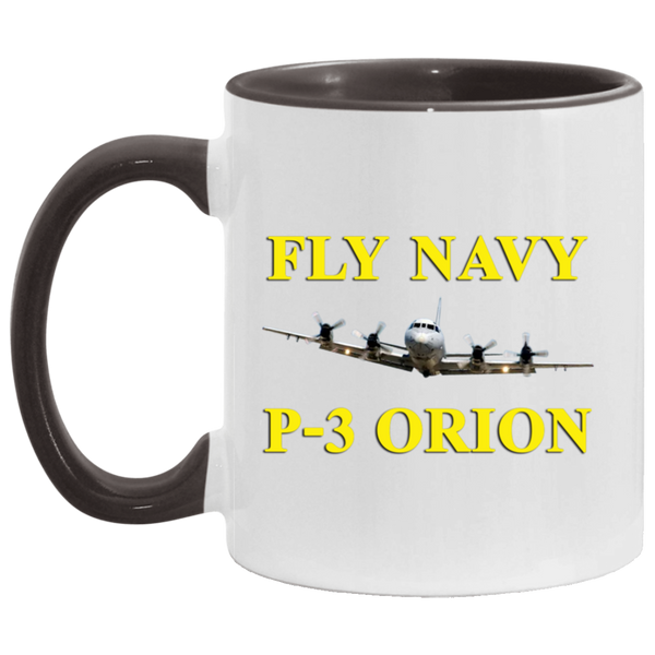 Fly Navy P-3 3 Accent Mug - 11oz